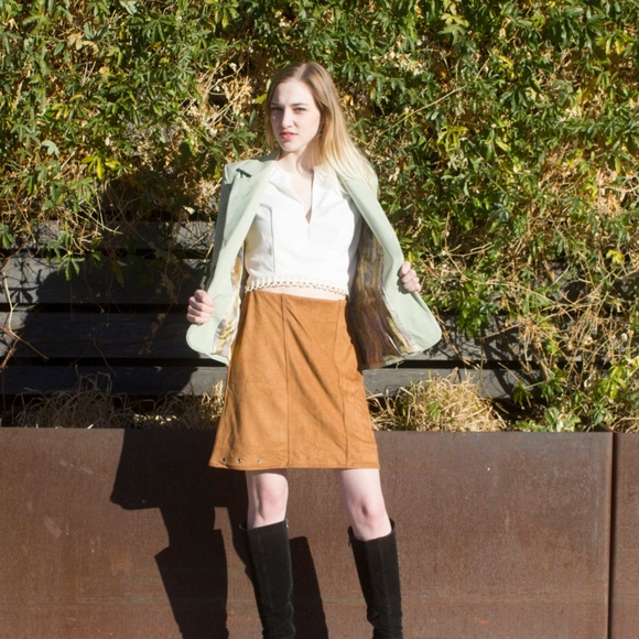 Locally Made Suede Skirt - Picture 2 of 2